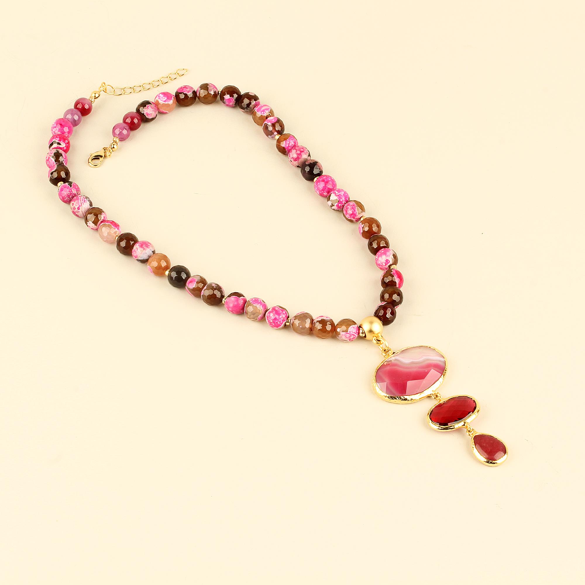 Trio Natural Stone Necklace