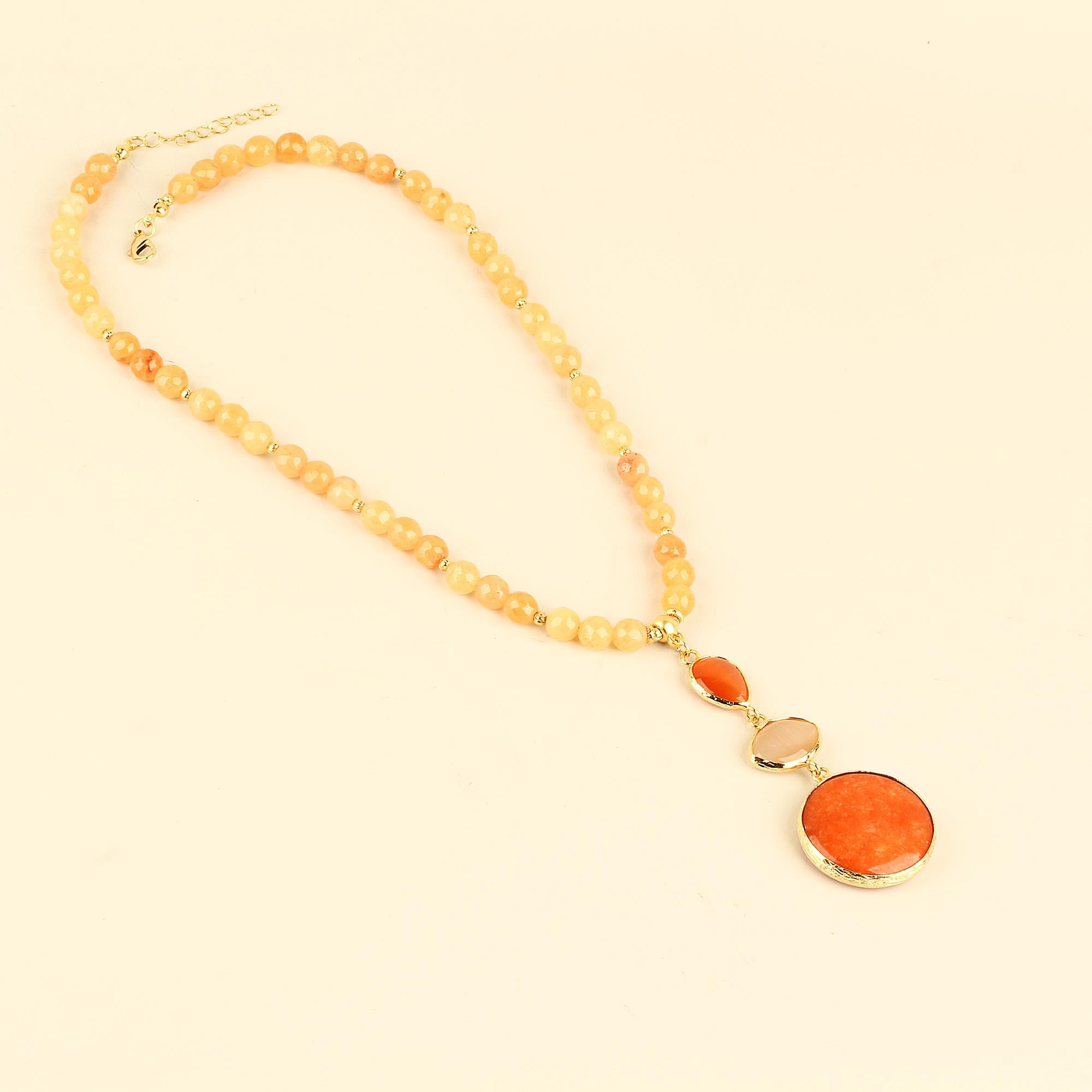 Trio Natural Stone Necklace