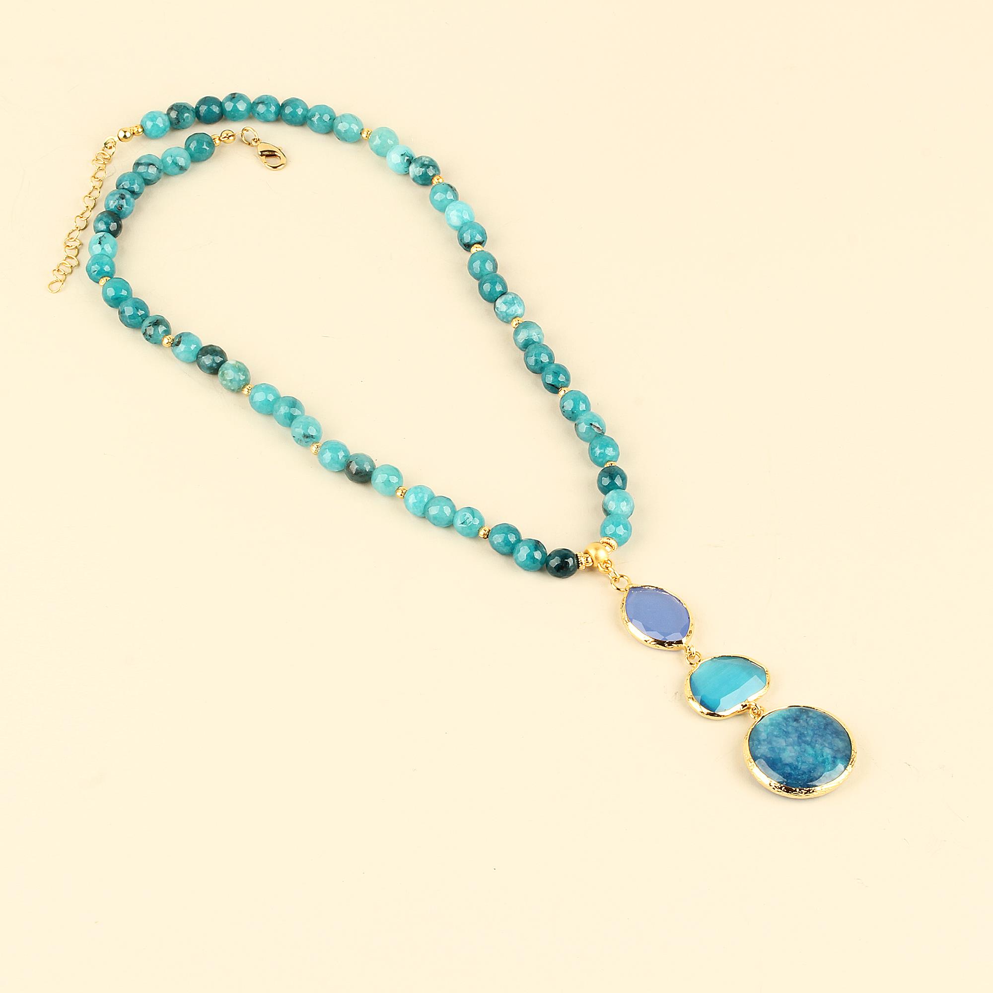 Trio Natural Stone Necklace