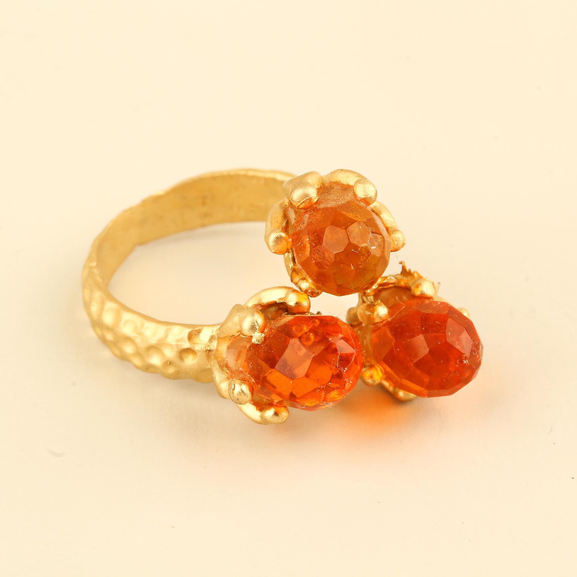 Trio Natural Stone Ring