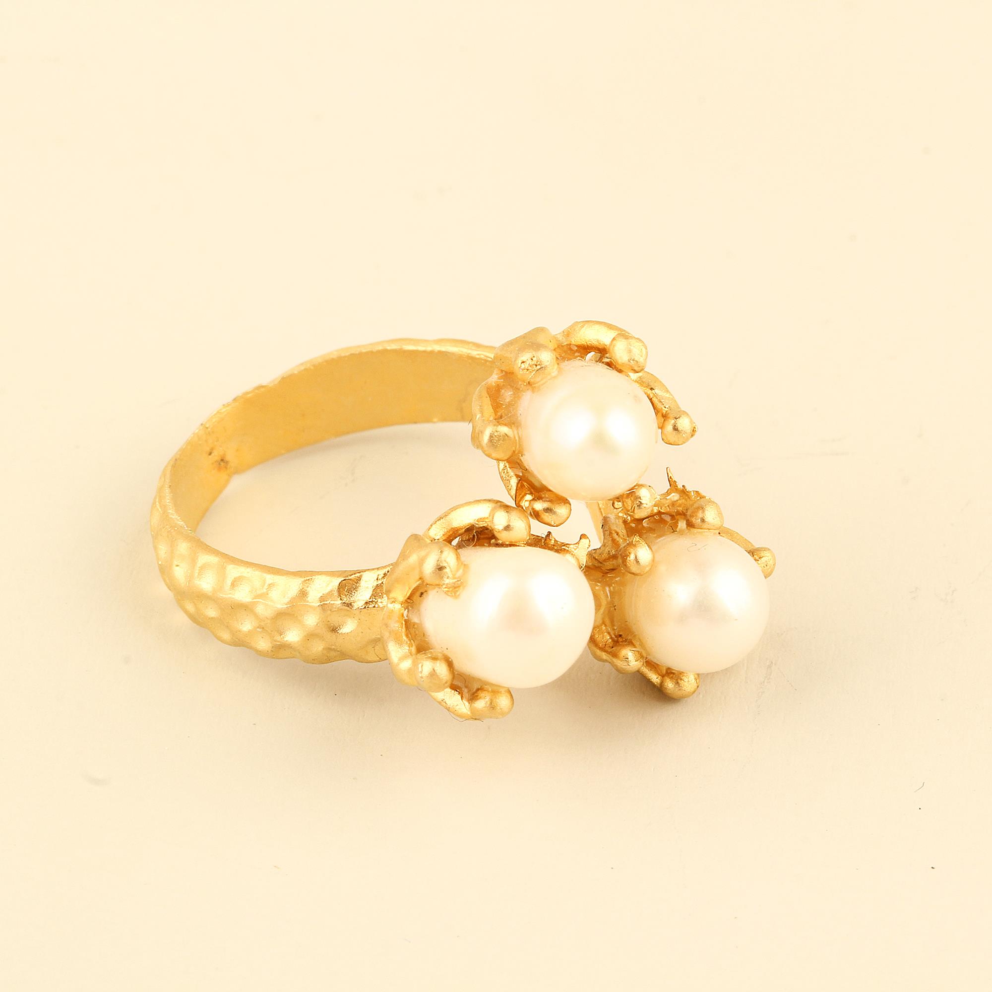 Trio Natural Stone Ring