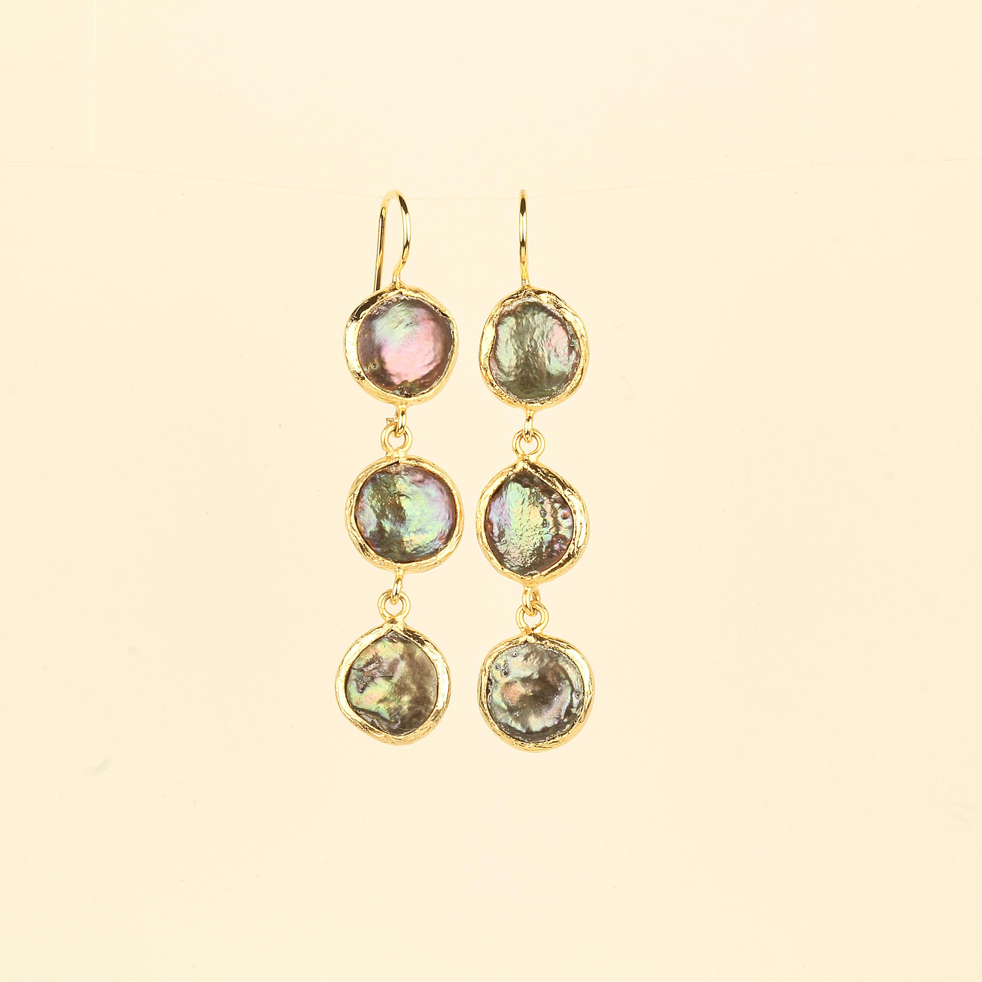 Trio Pearl Earrings