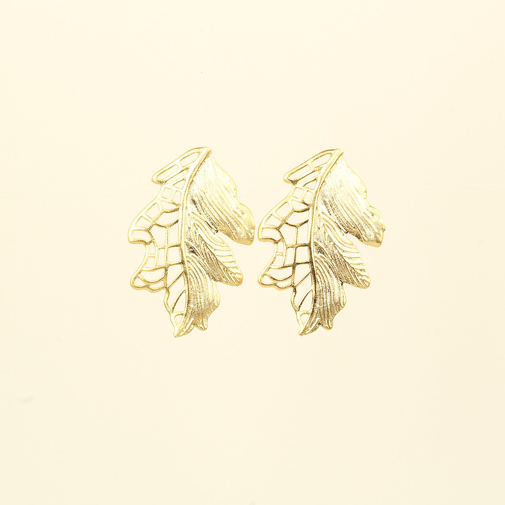 Veined Leaf Earrings