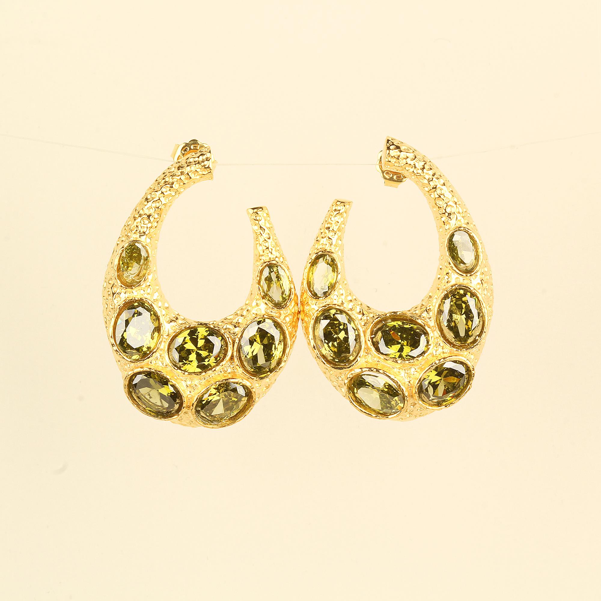Zircon Green Earrings