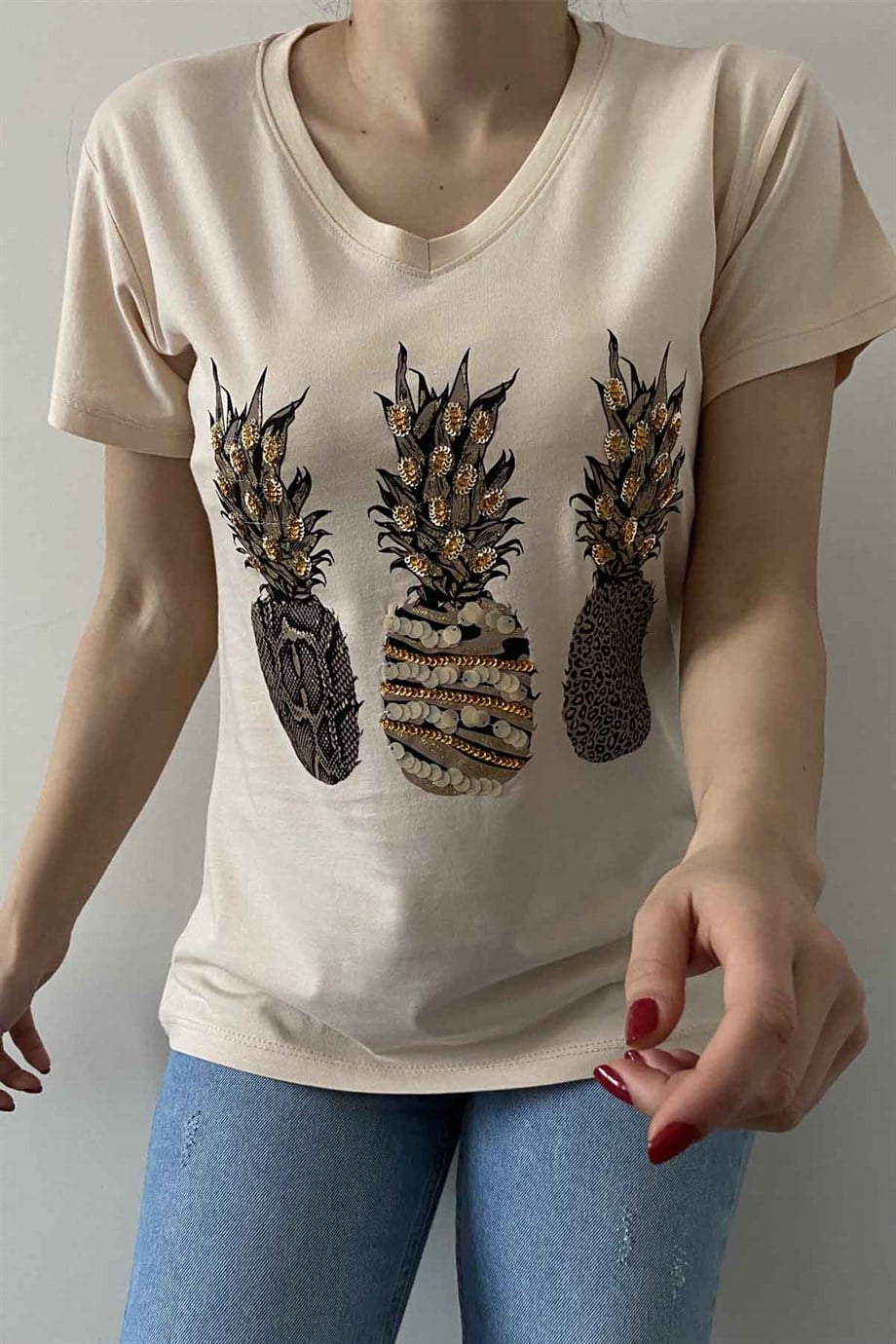 3 Ananas Tasarım Tişört
