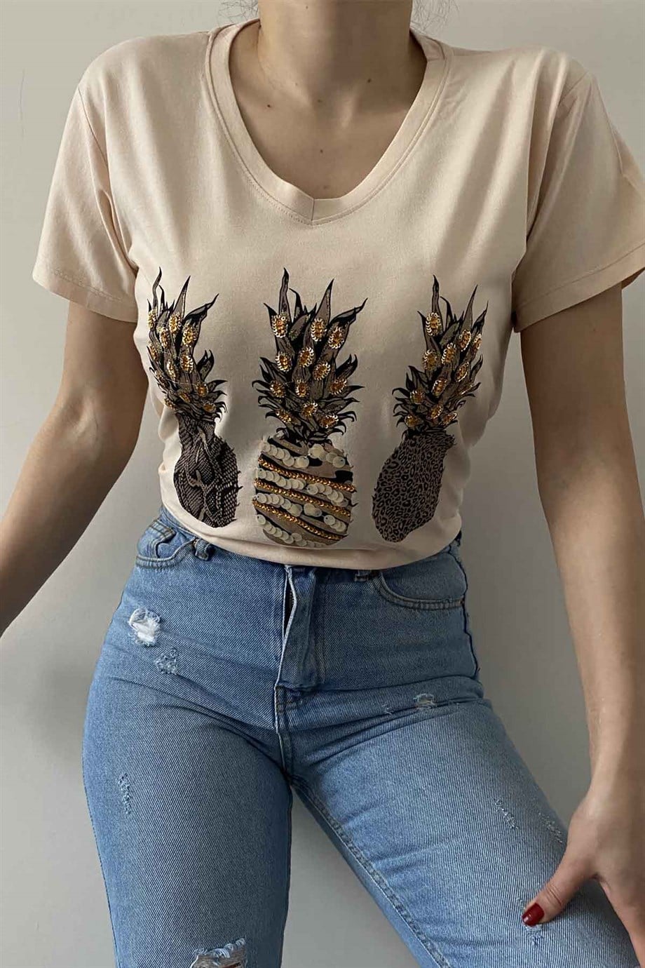 3 Ananas Tasarım Tişört