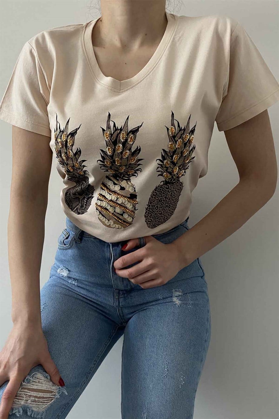 3 Ananas Tasarım Tişört