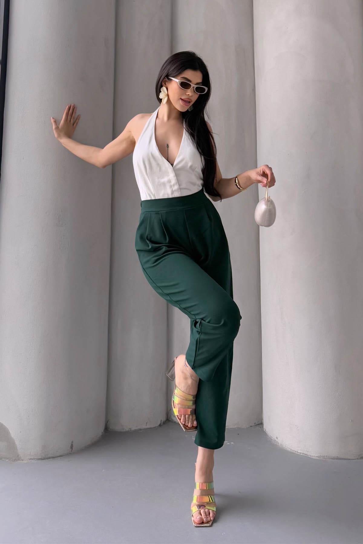 Arka Lastikli Balon Pantolon