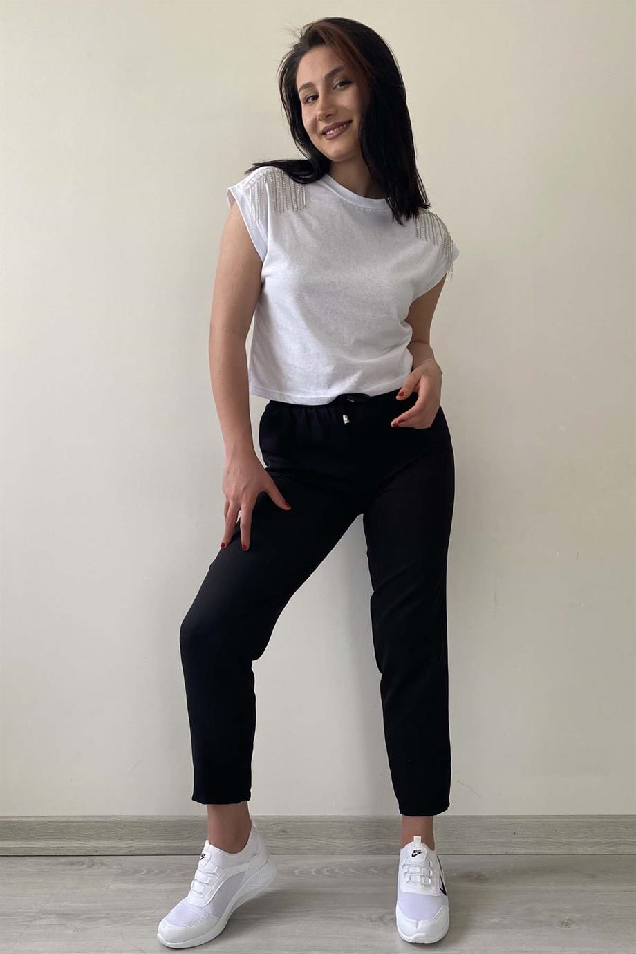 Bel Lastikli Günlük Şık Havuç Model Pantolon