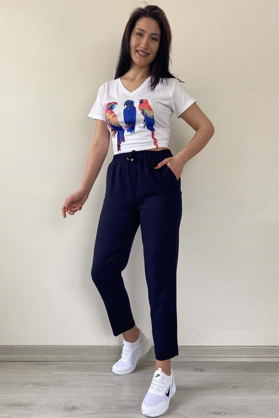 Bel Lastikli Günlük Şık Havuç Model Pantolon