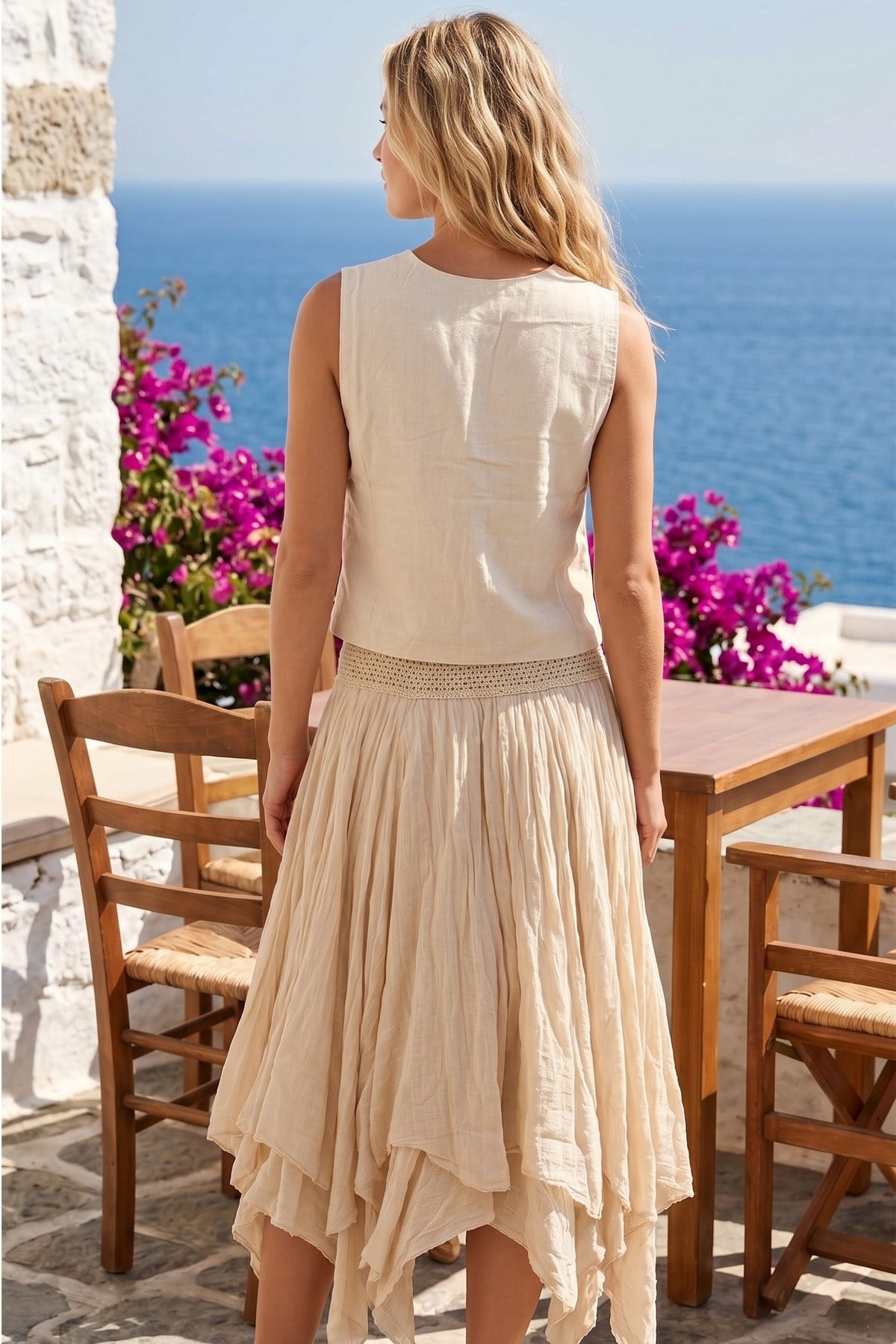 Bodrum Vintage İşlemeli Kadın Yelek
