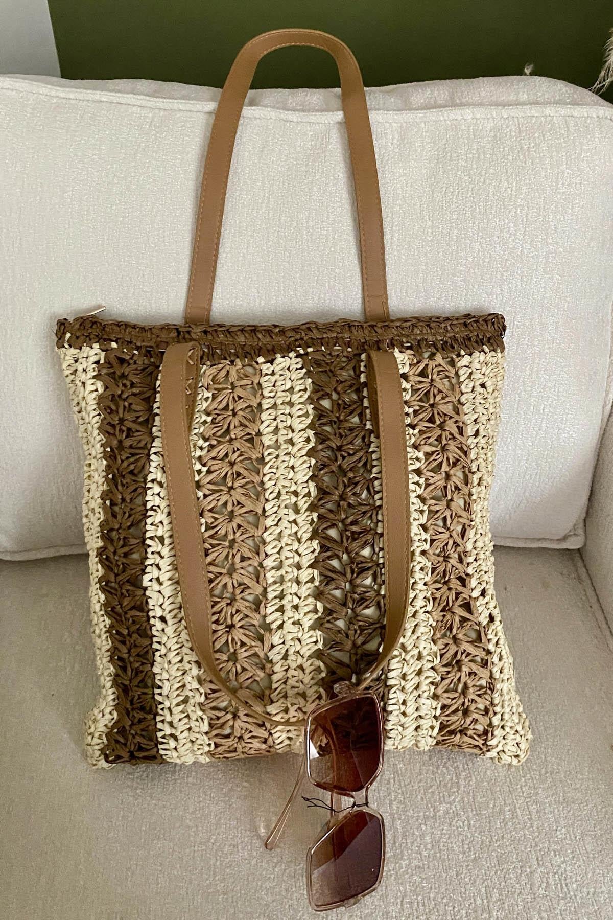 Bohemian Bliss Tote Hasır Çanta