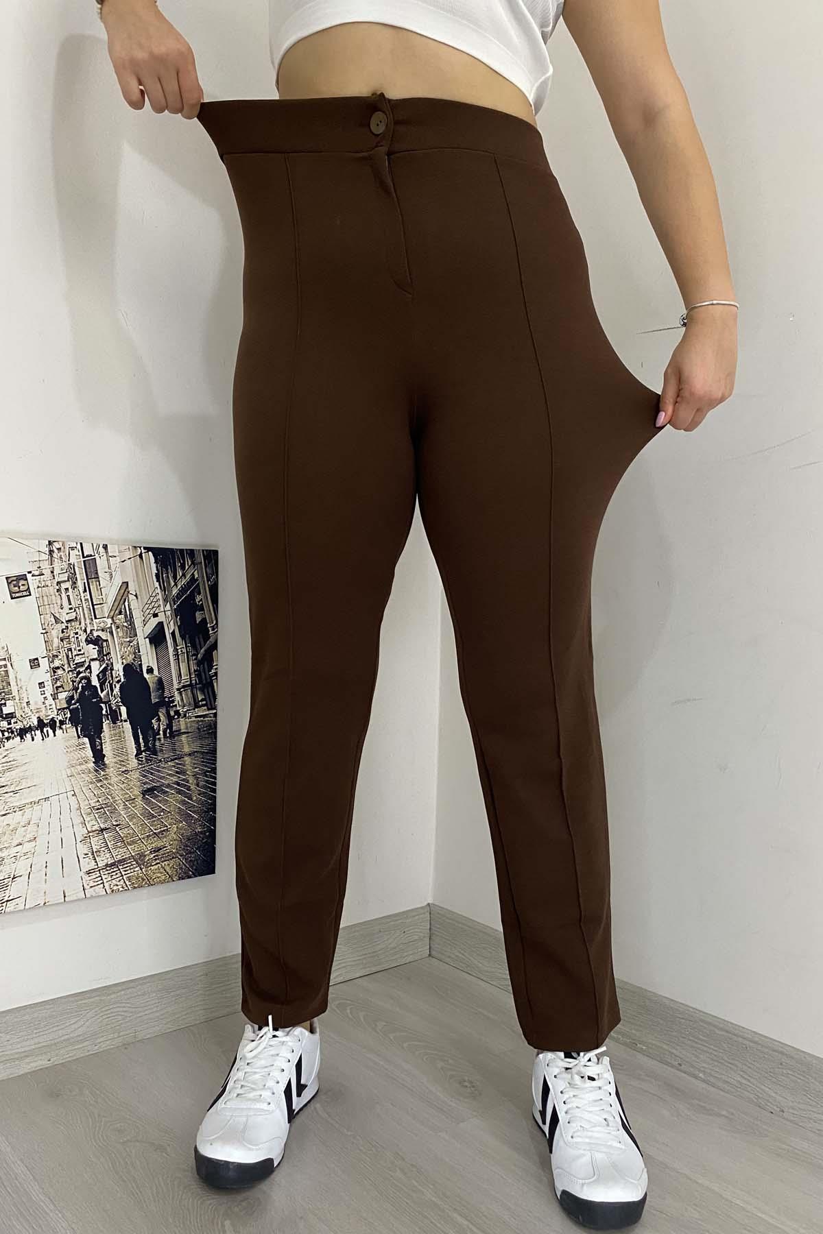 Büyük Beden Full Likralı Bilek Boy Pantolon