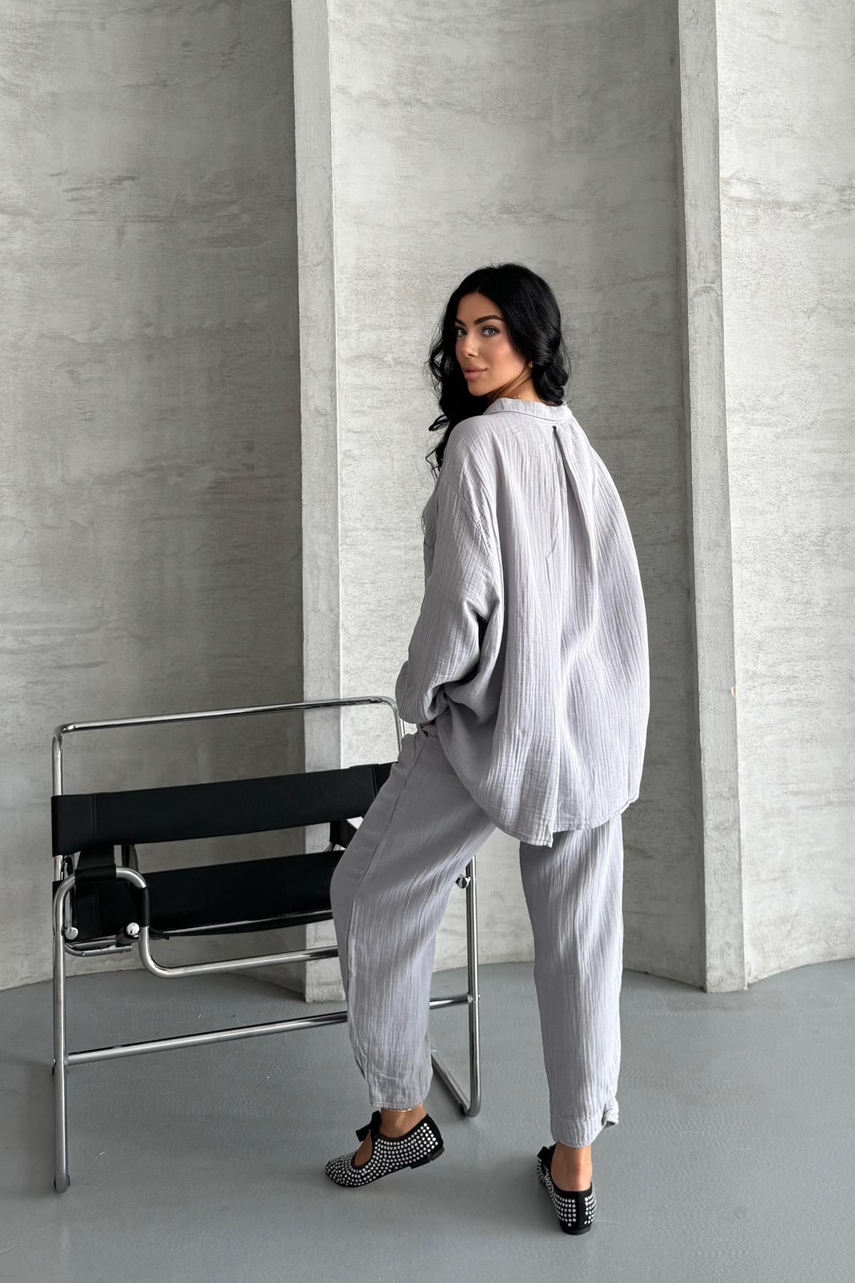 Coastal Muse Müslin Kumaş Oversize İkili Takım