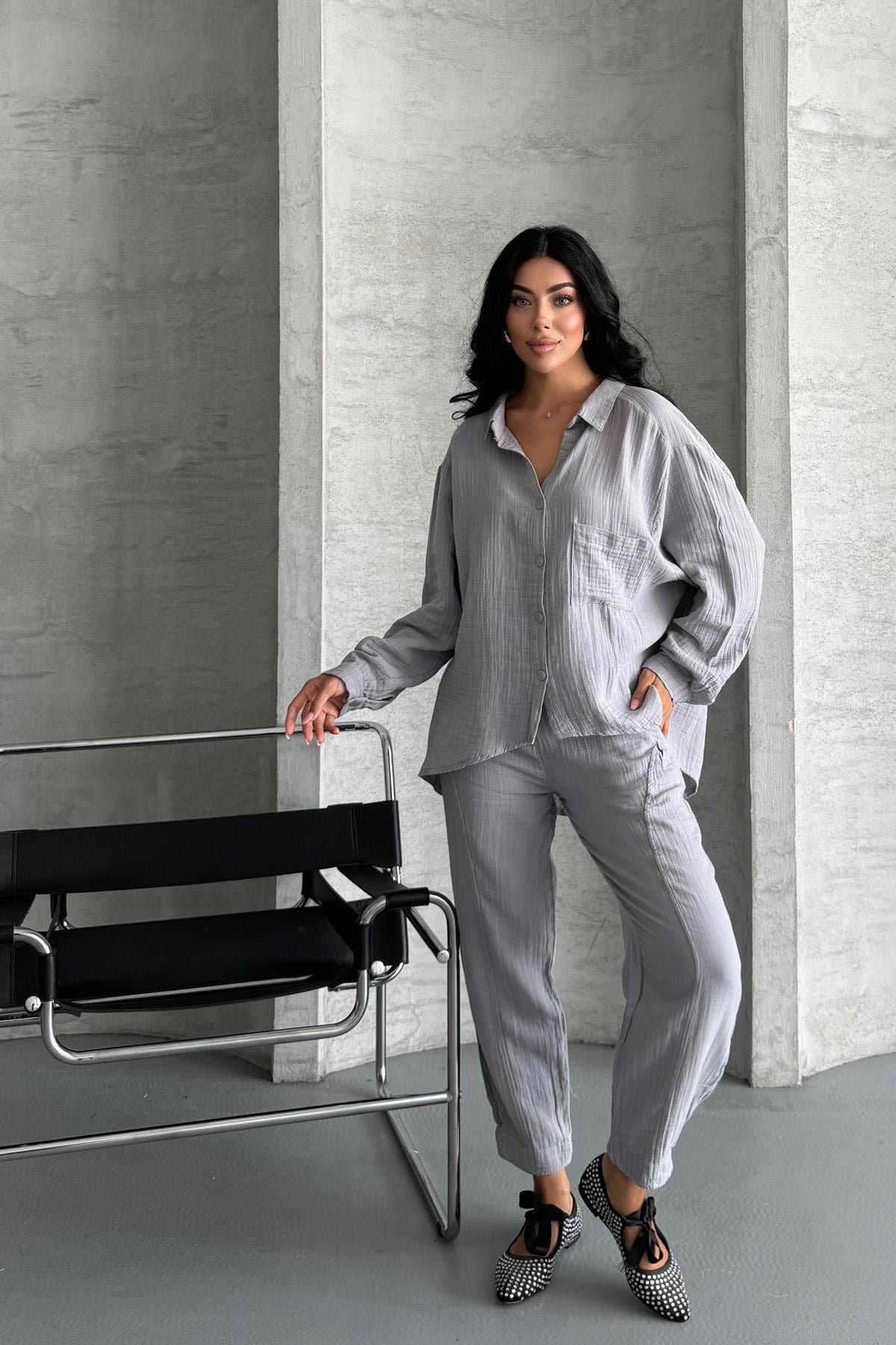 Coastal Muse Müslin Kumaş Oversize İkili Takım