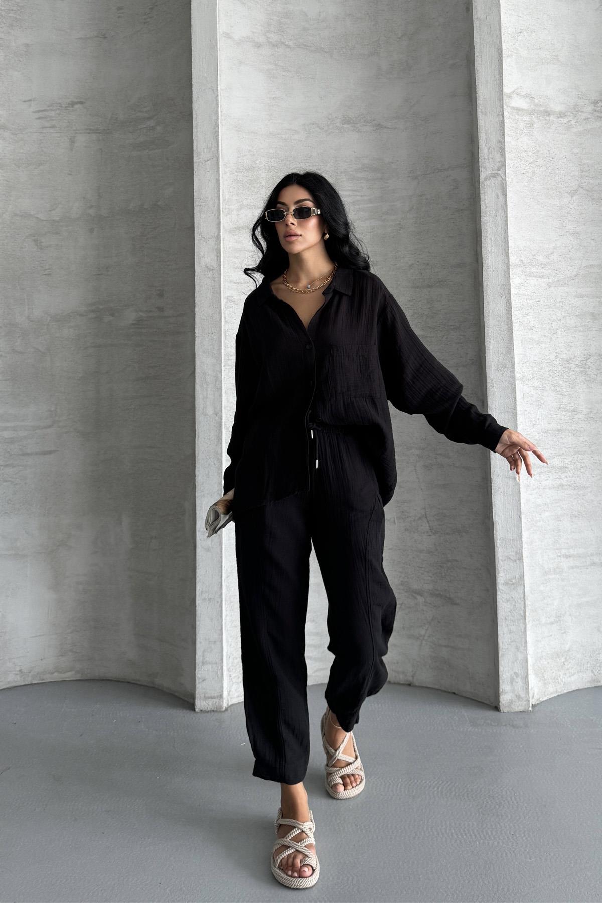 Coastal Muse Müslin Kumaş Oversize İkili Takım