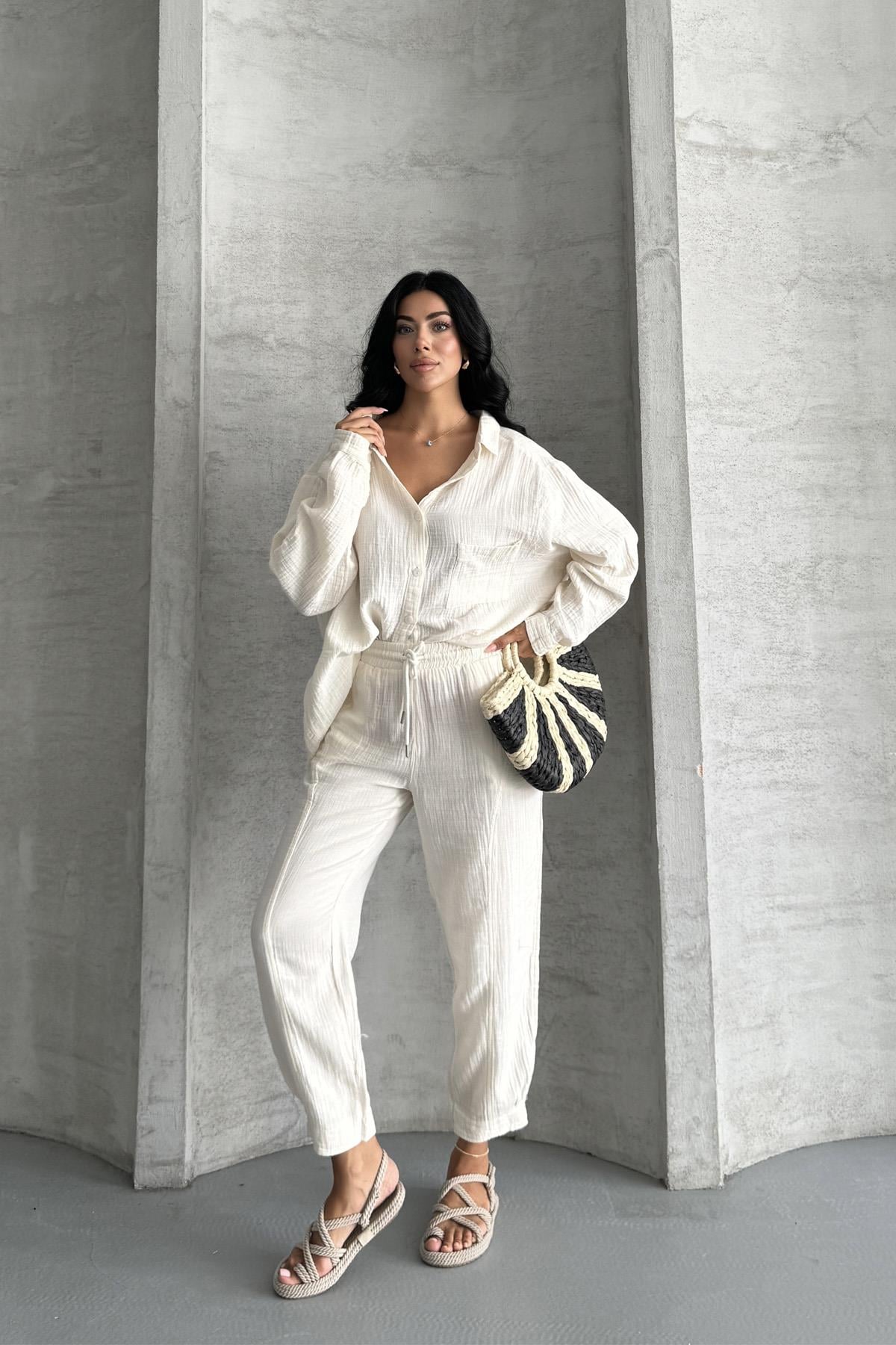 Coastal Muse Müslin Kumaş Oversize İkili Takım