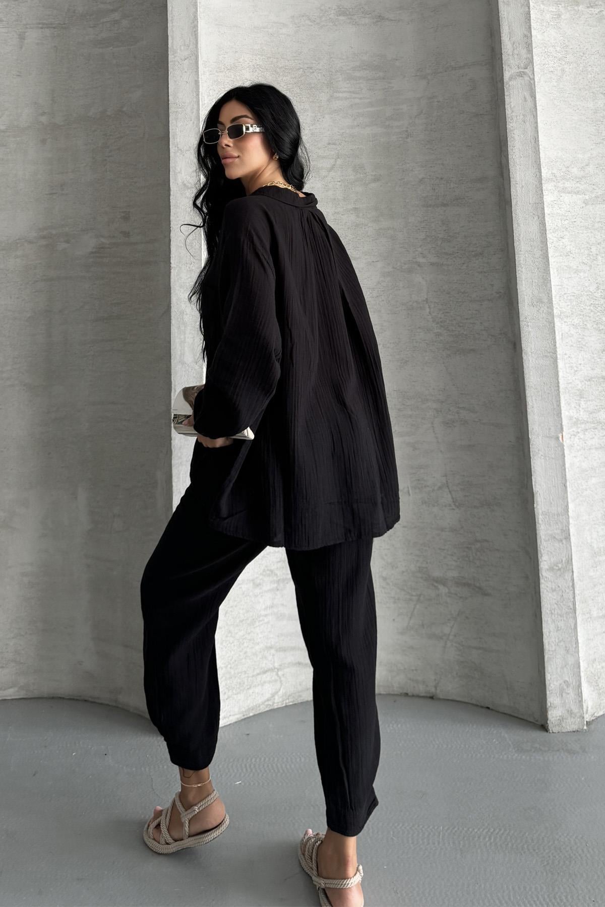 Coastal Muse Müslin Kumaş Oversize İkili Takım
