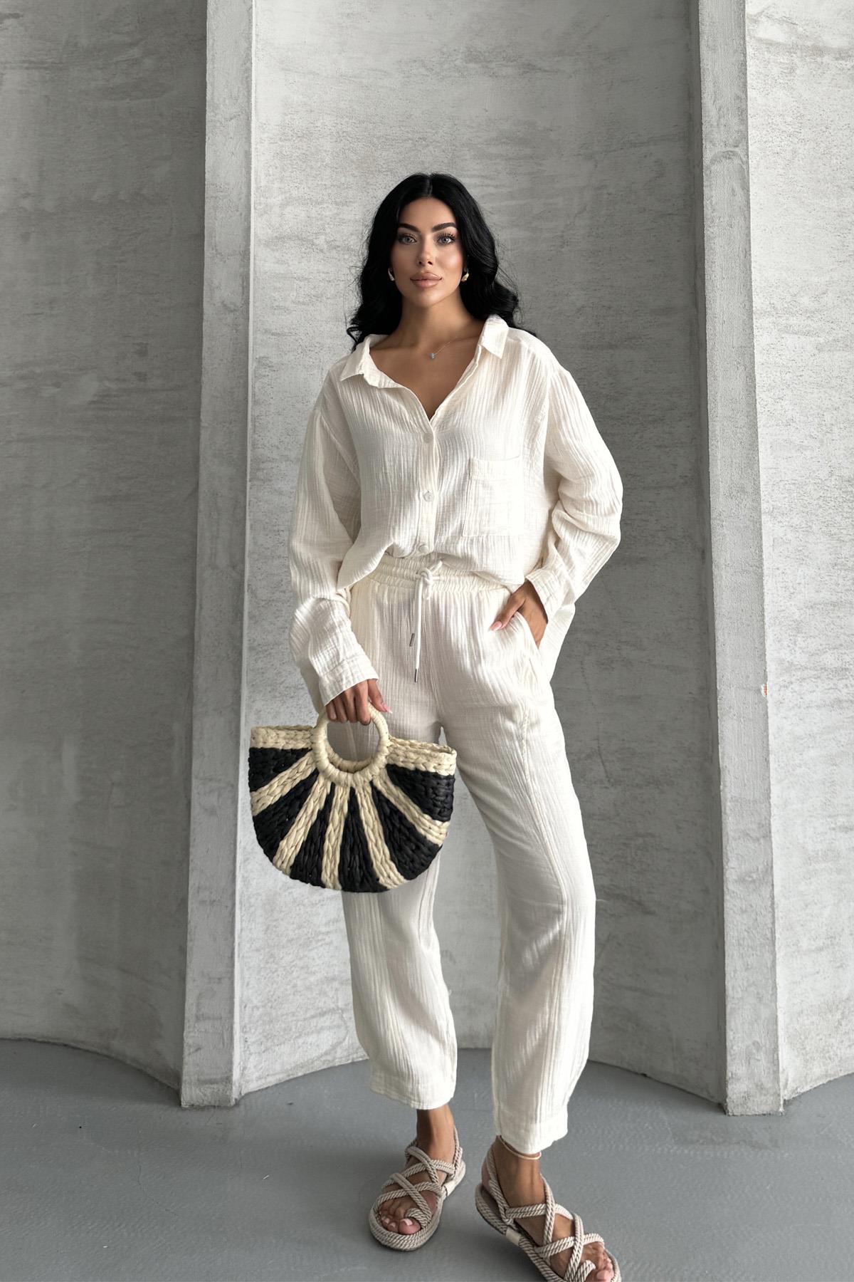 Coastal Muse Müslin Kumaş Oversize İkili Takım