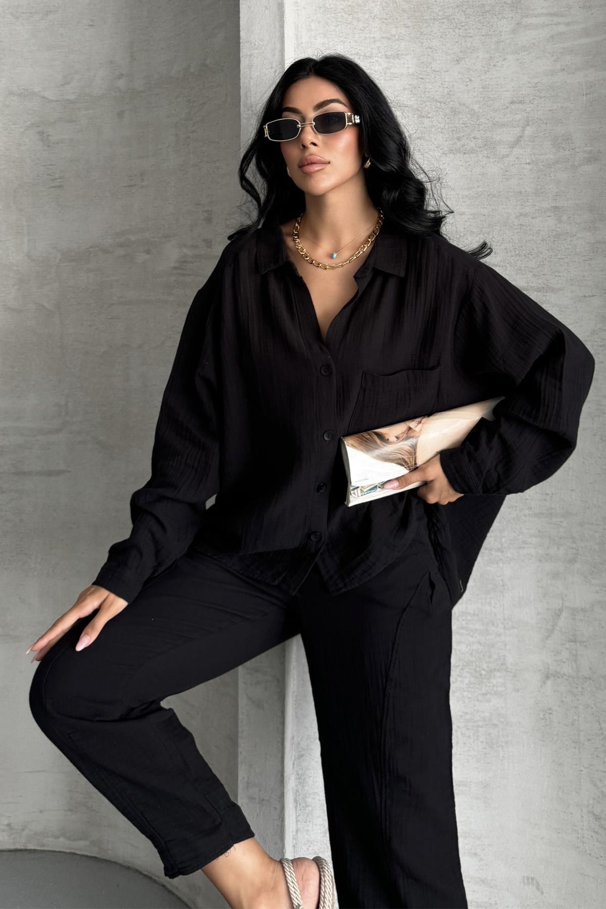 Coastal Muse Müslin Kumaş Oversize İkili Takım