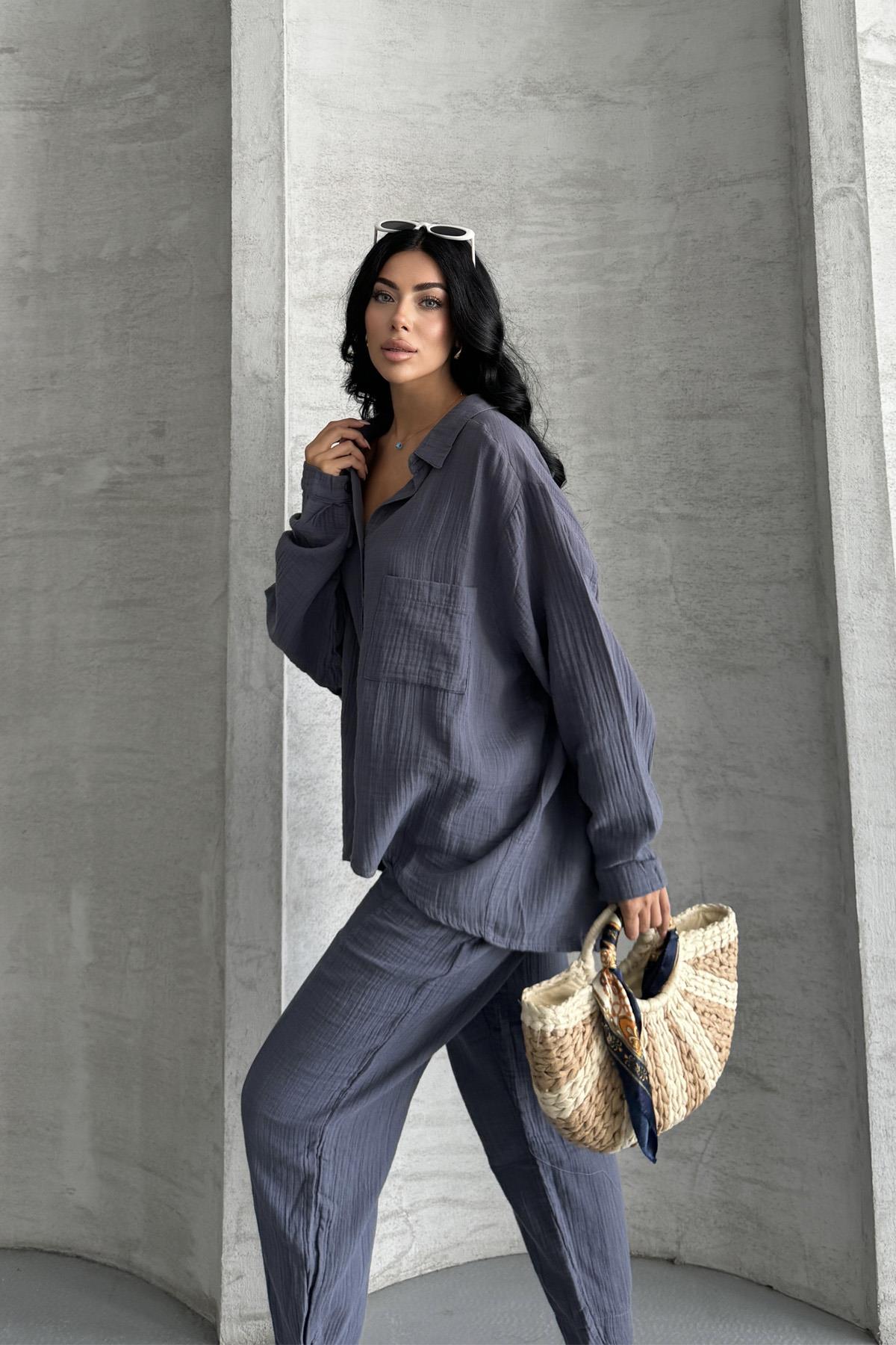 Coastal Muse Müslin Kumaş Oversize İkili Takım
