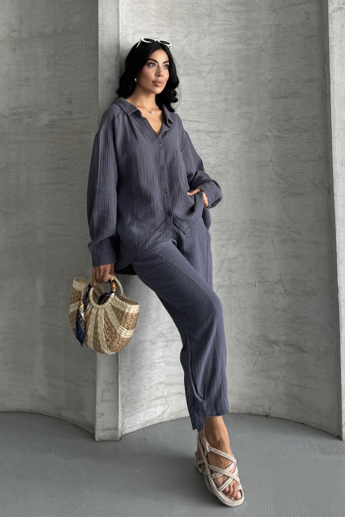 Coastal Muse Müslin Kumaş Oversize İkili Takım