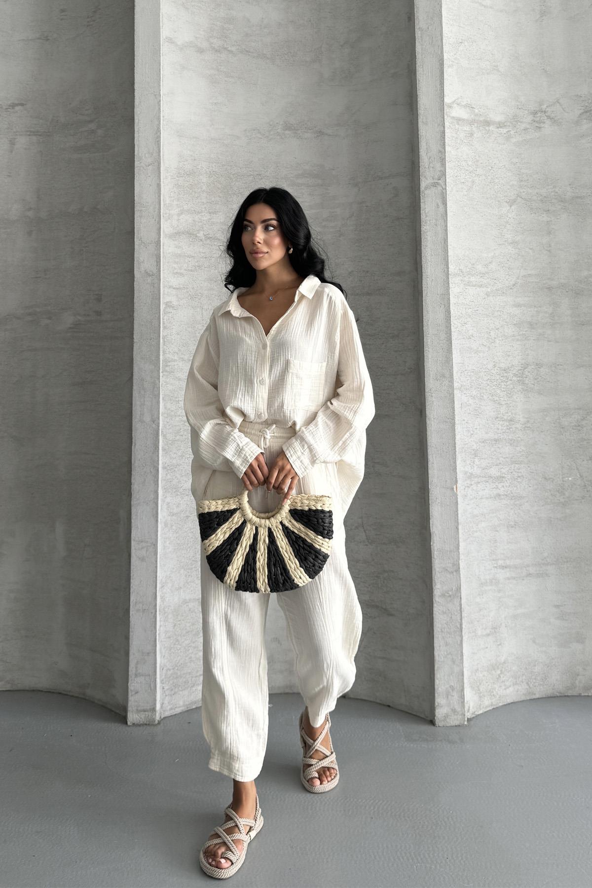 Coastal Muse Müslin Kumaş Oversize İkili Takım