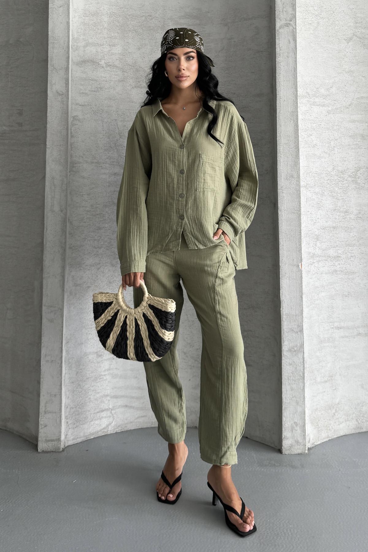 Coastal Muse Müslin Kumaş Oversize İkili Takım