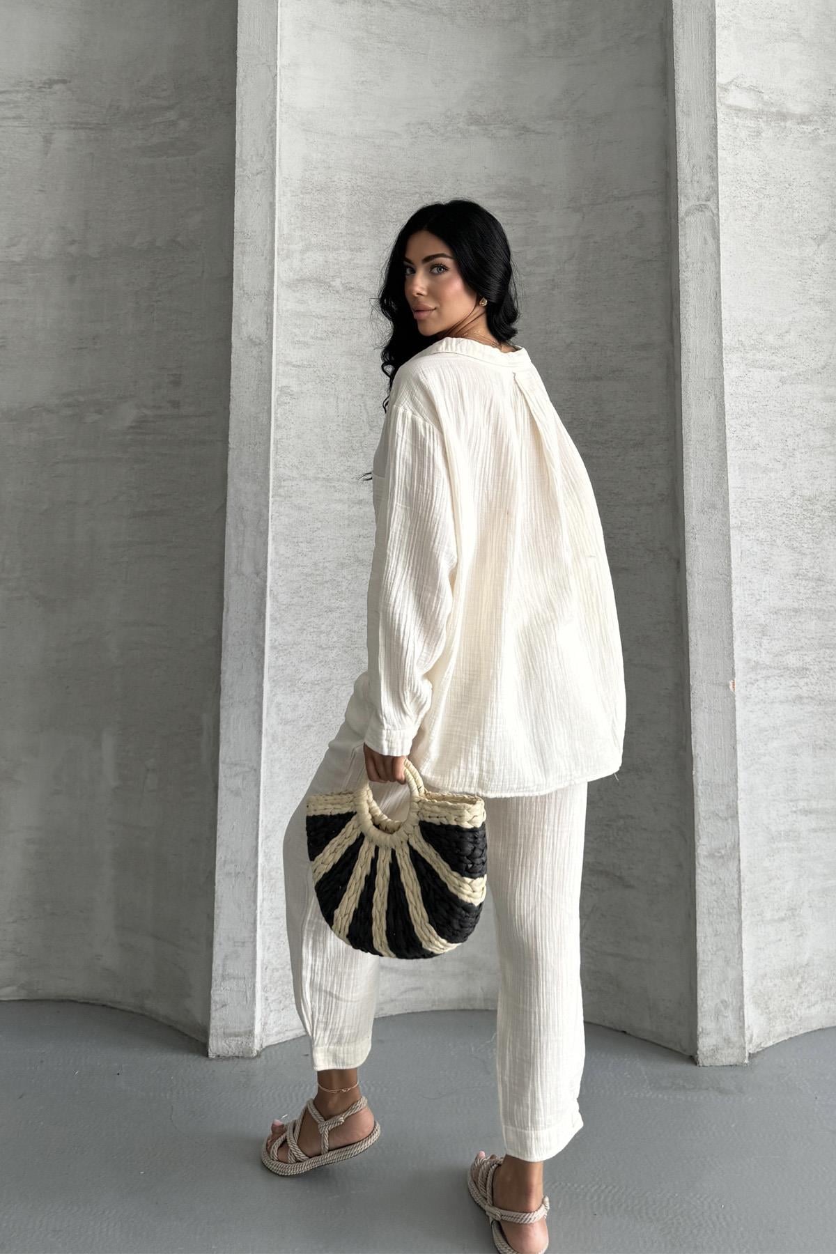 Coastal Muse Müslin Kumaş Oversize İkili Takım