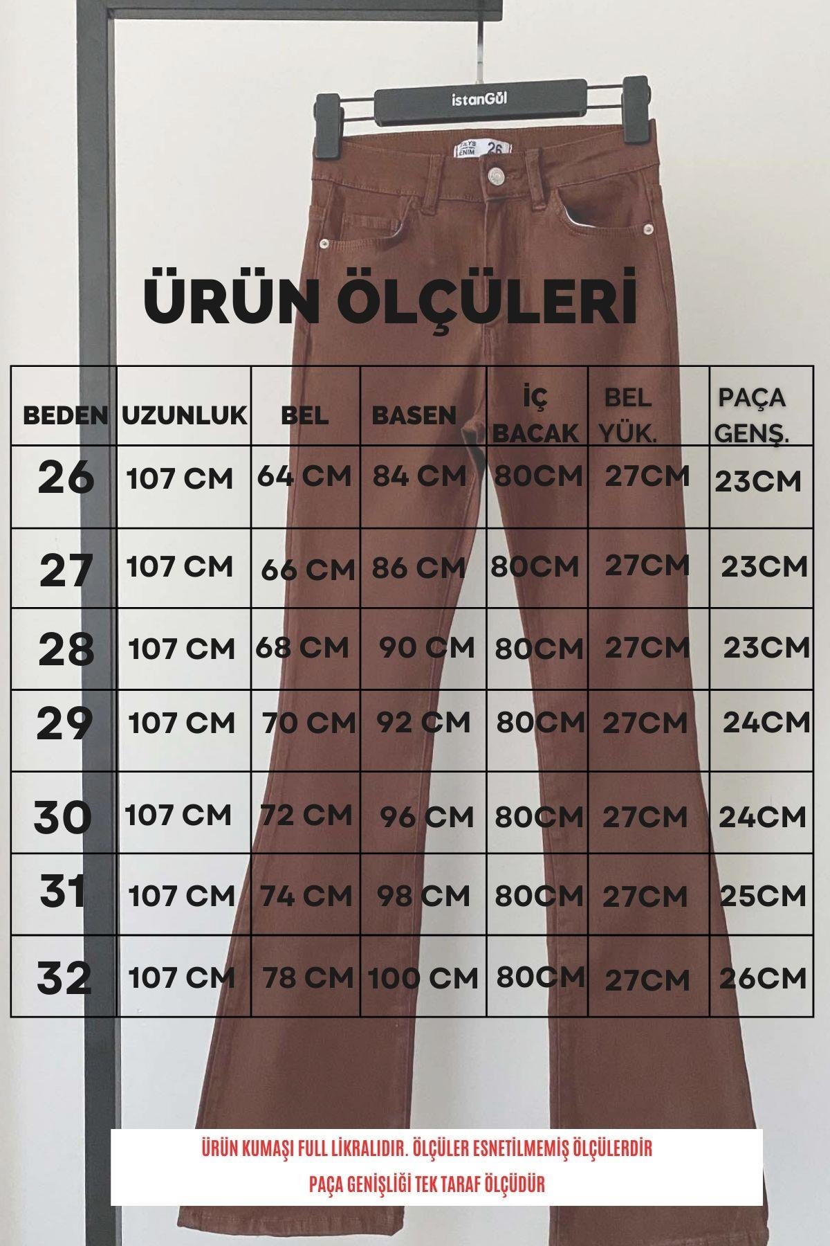 Full Likra İspanyol Paça Jean