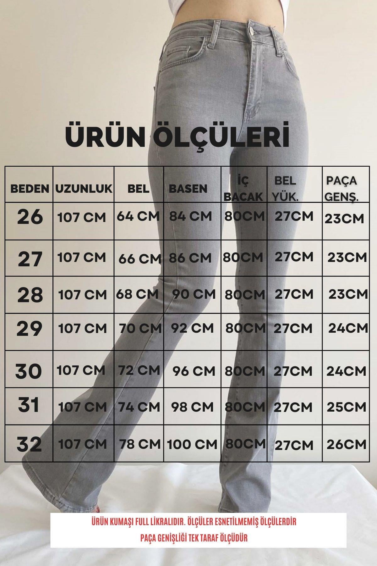 Full Likra İspanyol Paça Jean
