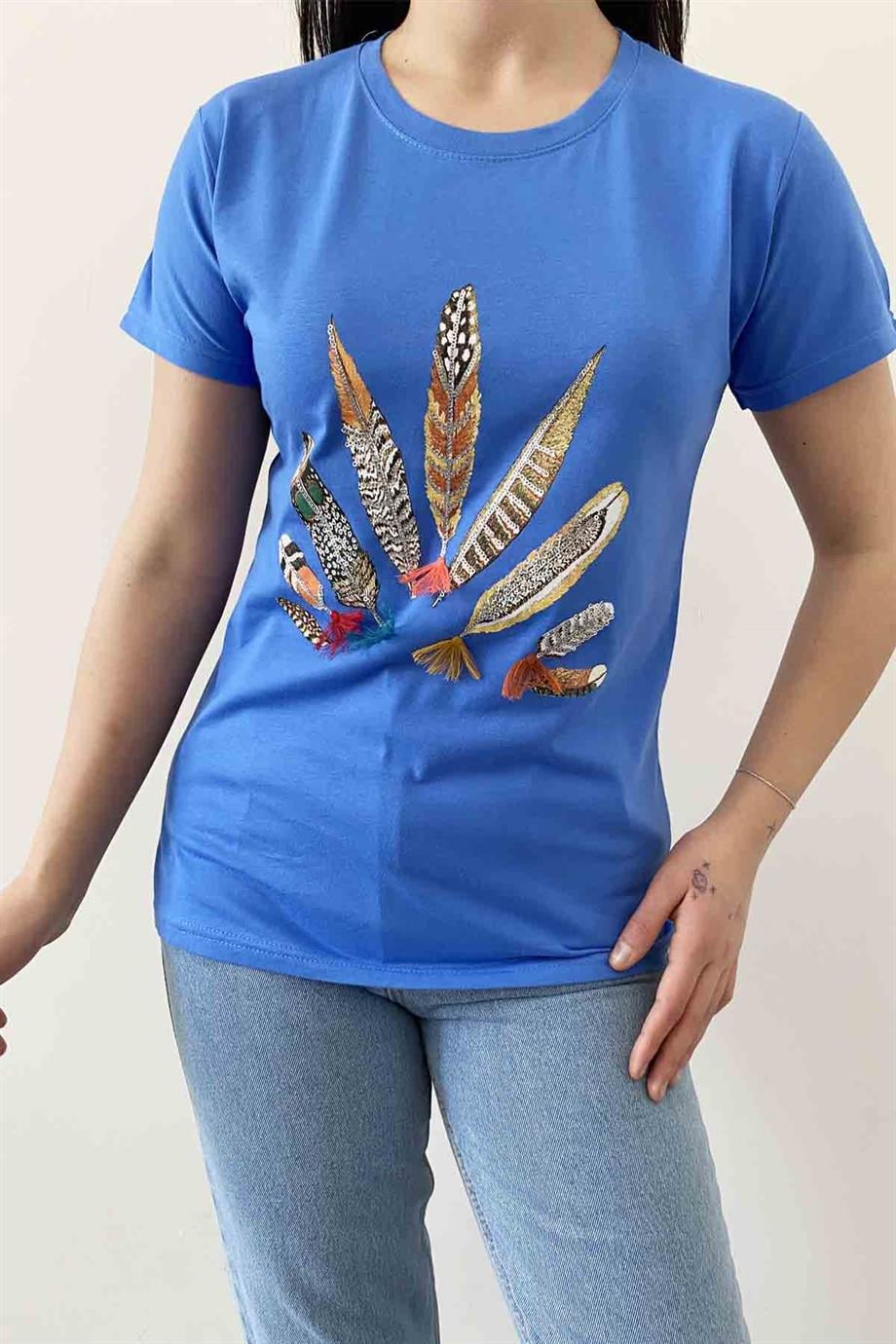 Indian Bisiklet Yaka Tasarım Tişört