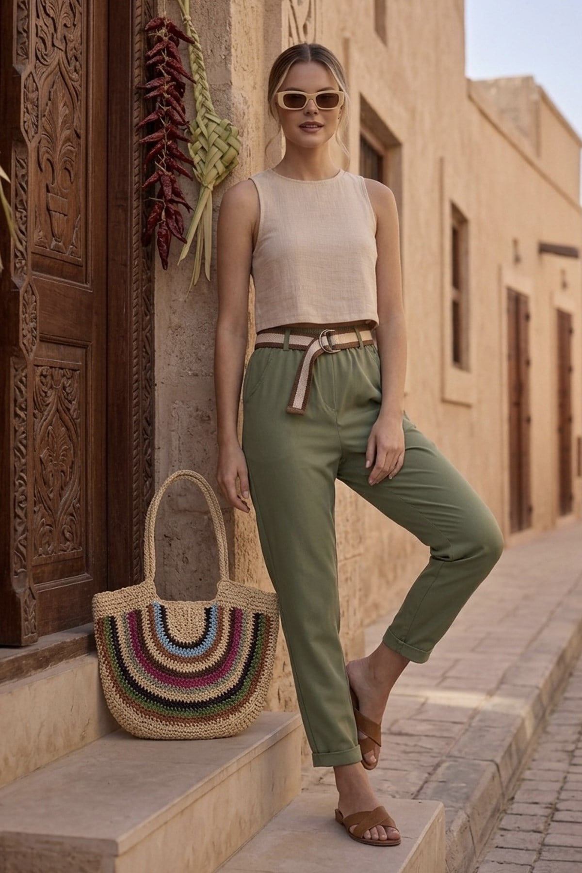 Bodrum Yüksek Bel Likralı Rahat Pantolon (İtalyan Kumaş)