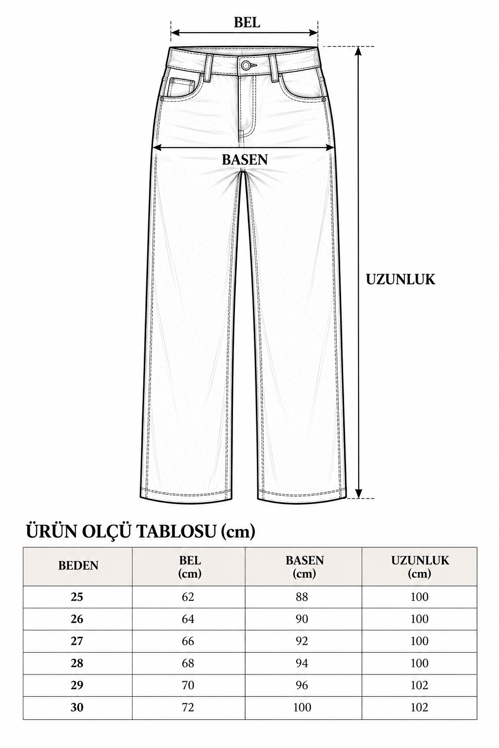 Kadın Yüksek Bel Likralı Push Up Straight Jean Pantolon - Orta Mavi 
