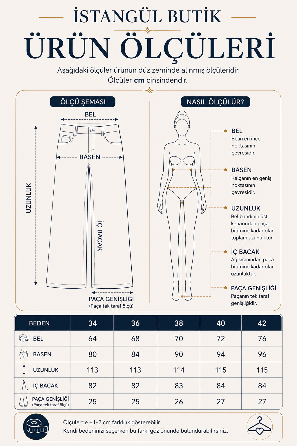 Kadın Yüksek Bel Likralı Wide Leg Jean