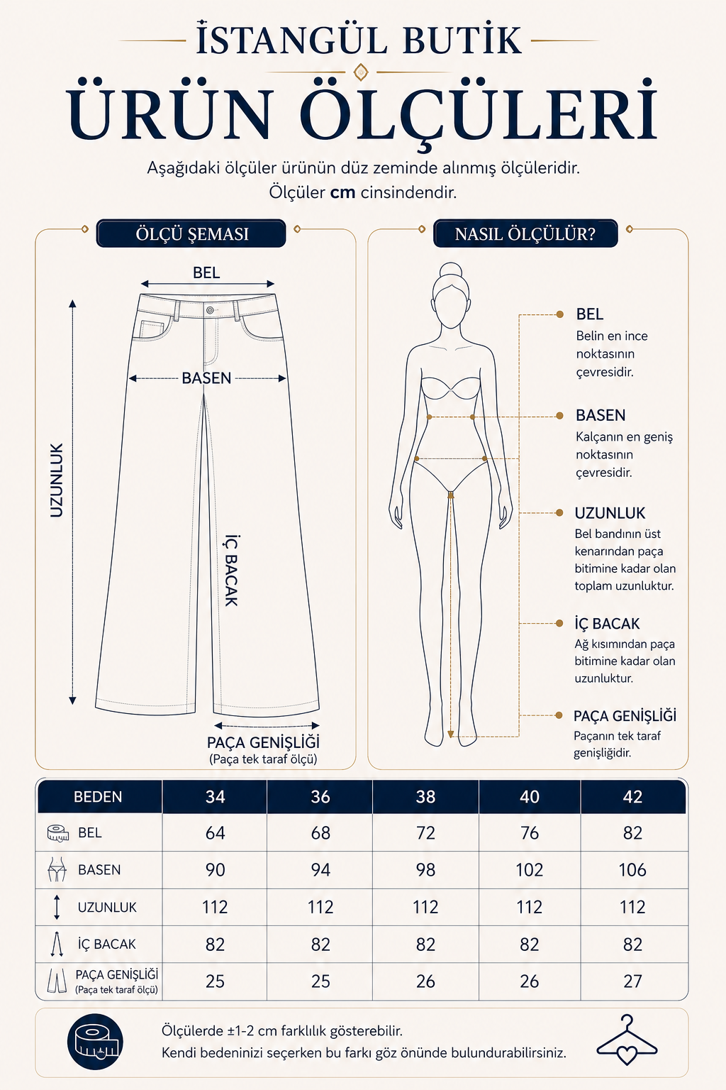 Kadın Yüksek Bel Likralı Wide Leg Jean