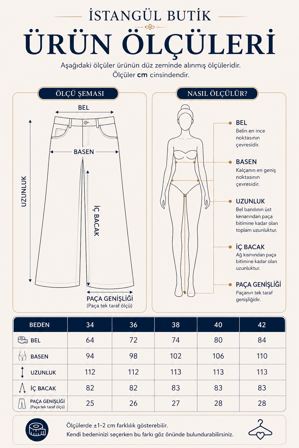 Kadın Yüksek Bel Likralı Wide Leg Jean