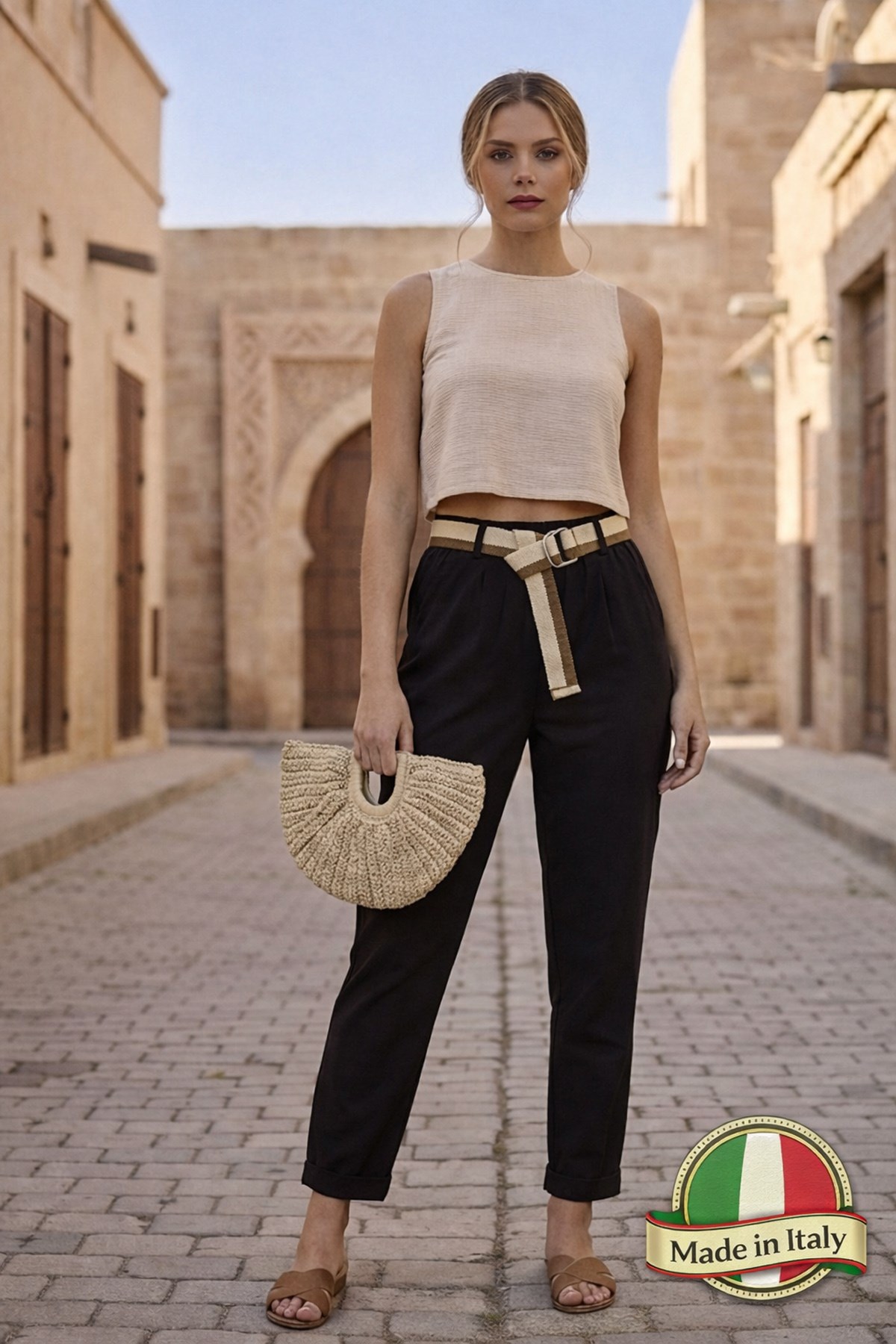Bodrum Yüksek Bel Likralı Rahat Pantolon (İtalyan Kumaş)