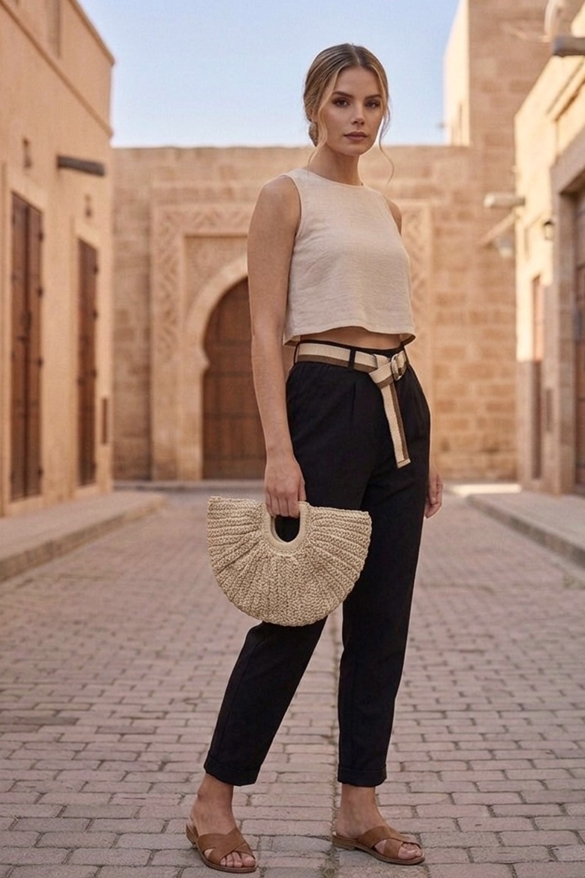 Bodrum Yüksek Bel Likralı Rahat Pantolon (İtalyan Kumaş)