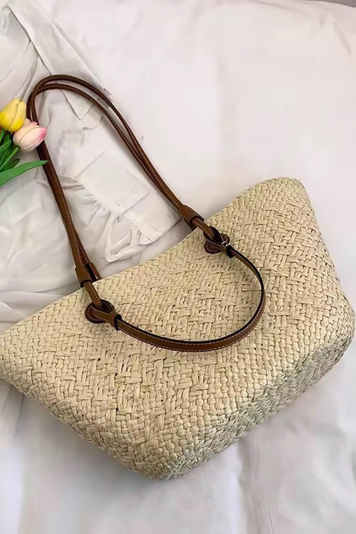 Sahara Breeze Tote Yazlık Büyük Hasır Kadın Çanta