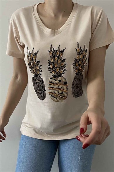 3 Ananas Tasarım Tişört