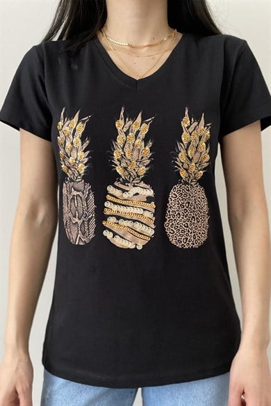 3 Ananas Tasarım Tişört
