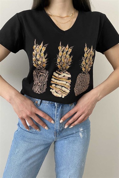 3 Ananas Tasarım Tişört