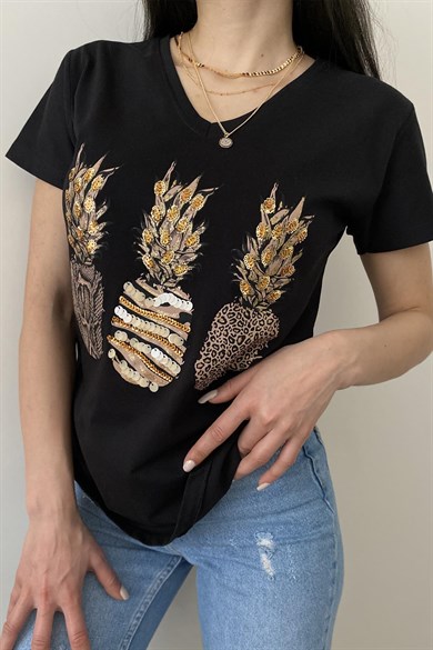 3 Ananas Tasarım Tişört