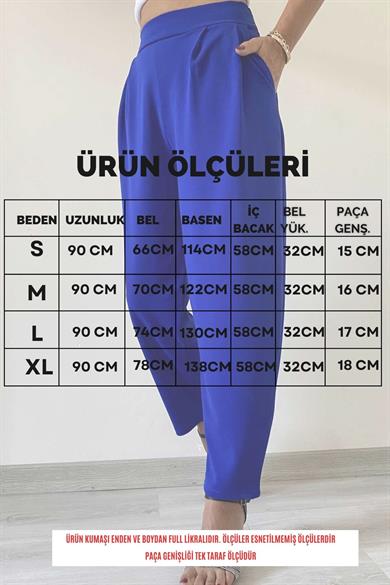 Arka Lastikli Balon Pantolon