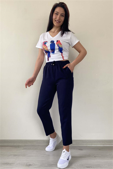 Bel Lastikli Günlük Şık Havuç Model Pantolon