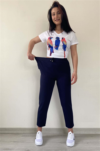 Bel Lastikli Günlük Şık Havuç Model Pantolon