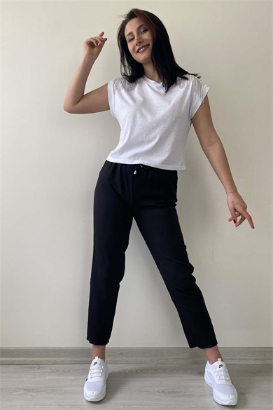 Bel Lastikli Günlük Şık Havuç Model Pantolon