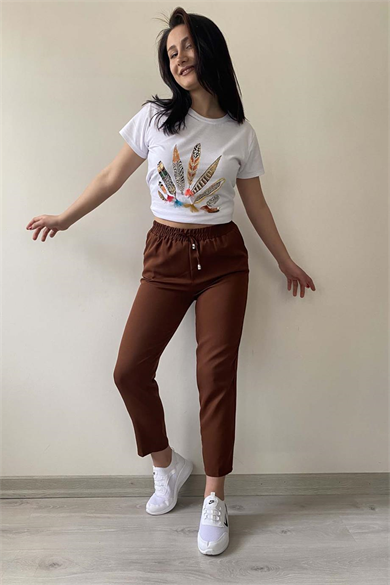Bel Lastikli Günlük Şık Havuç Model Pantolon