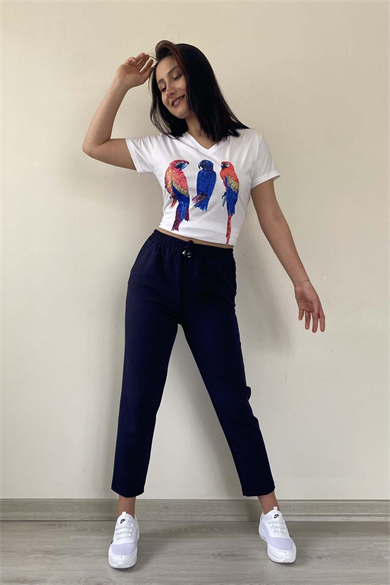 Bel Lastikli Günlük Şık Havuç Model Pantolon